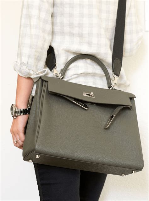 hermes ribbed strap black bag|hermes kelly bag shoulder strap.